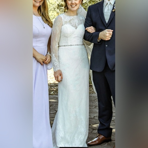 Christina Wu Long Sleeve Lace Bridal Gown #15622 - Picture 16 of 17